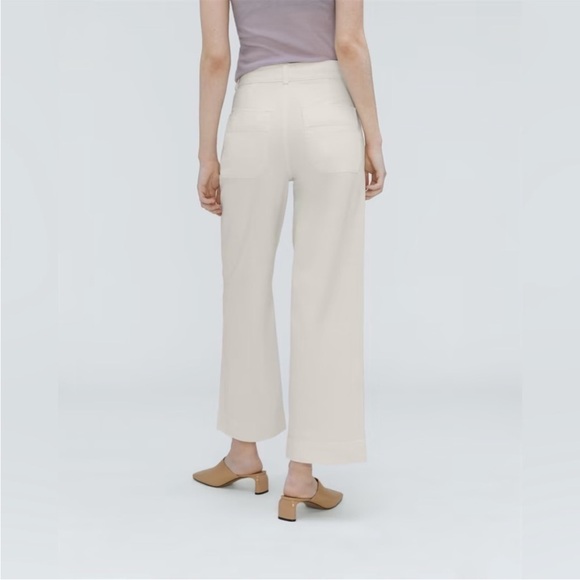NEW WITH TAGS Everlane Bone The Organic Wide-Leg Pant in Size 4 - Picture 2 of 10